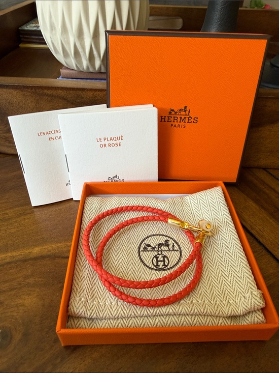 Hermes Jewelry - Hermès Glenan Braided Double Tour Bracelet with Gold Hardware NWT